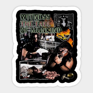 Mankind Vs. Undertaker Witness The Fall Sticker